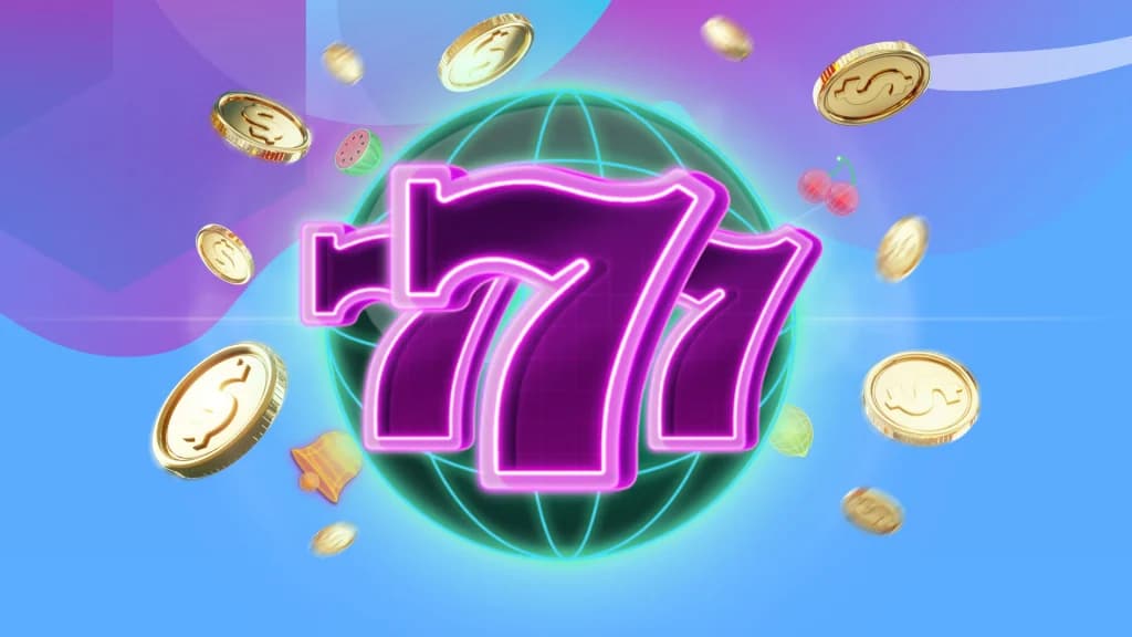 777 Deluxe slot screen with classic 7, fruit, bar, and bell symbols