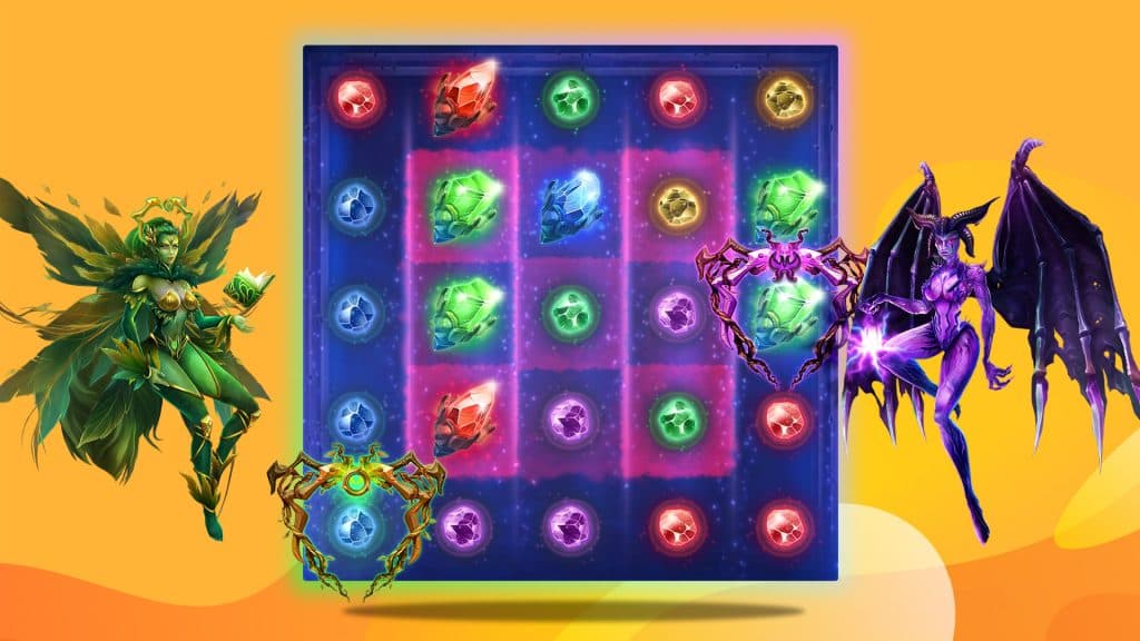 Fates Fury battle zone slot grid with nymph and succubus characters