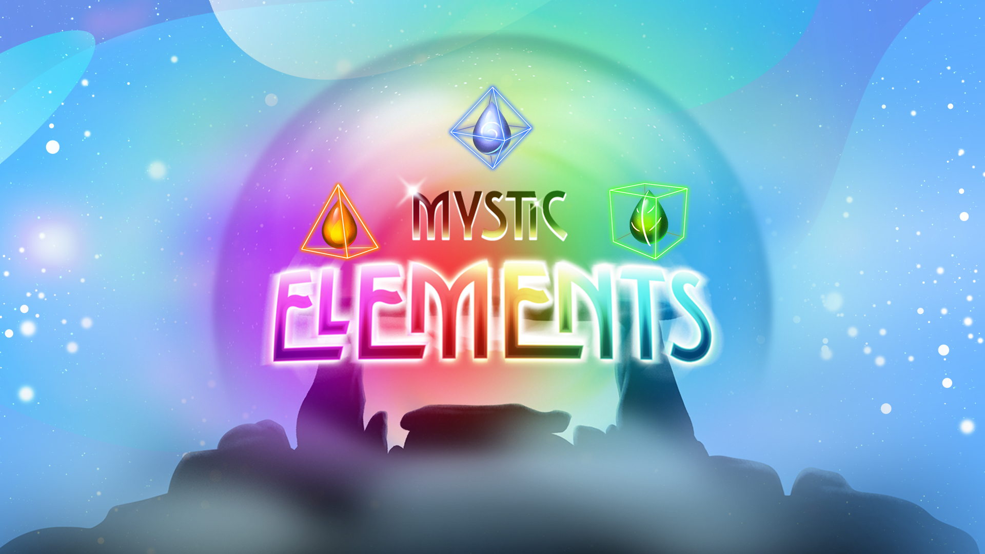The SlotsLV slots game logo for the game Mystic Elements.