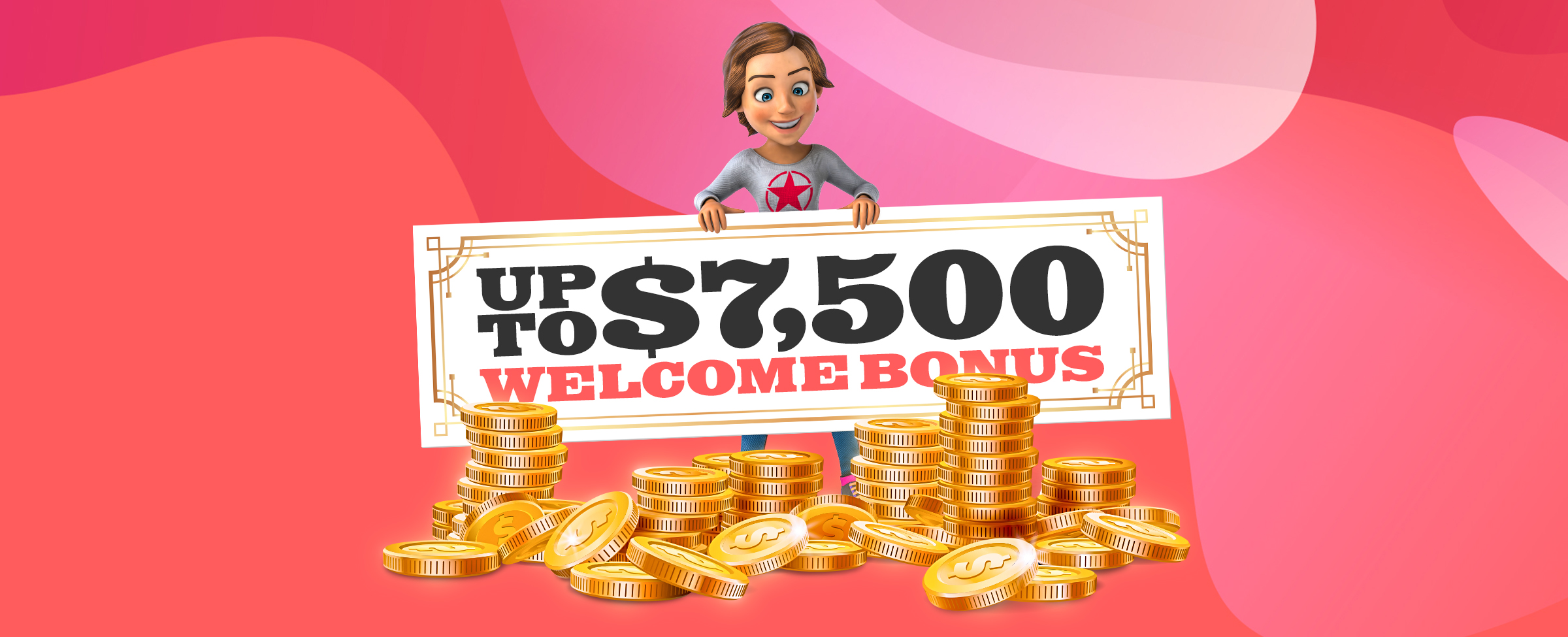 We know how to give a proper “Welcome!” here at SlotsLV, and we’ve got the zeros to prove it! Here’s how you’ll collect your free bonus bounty today.