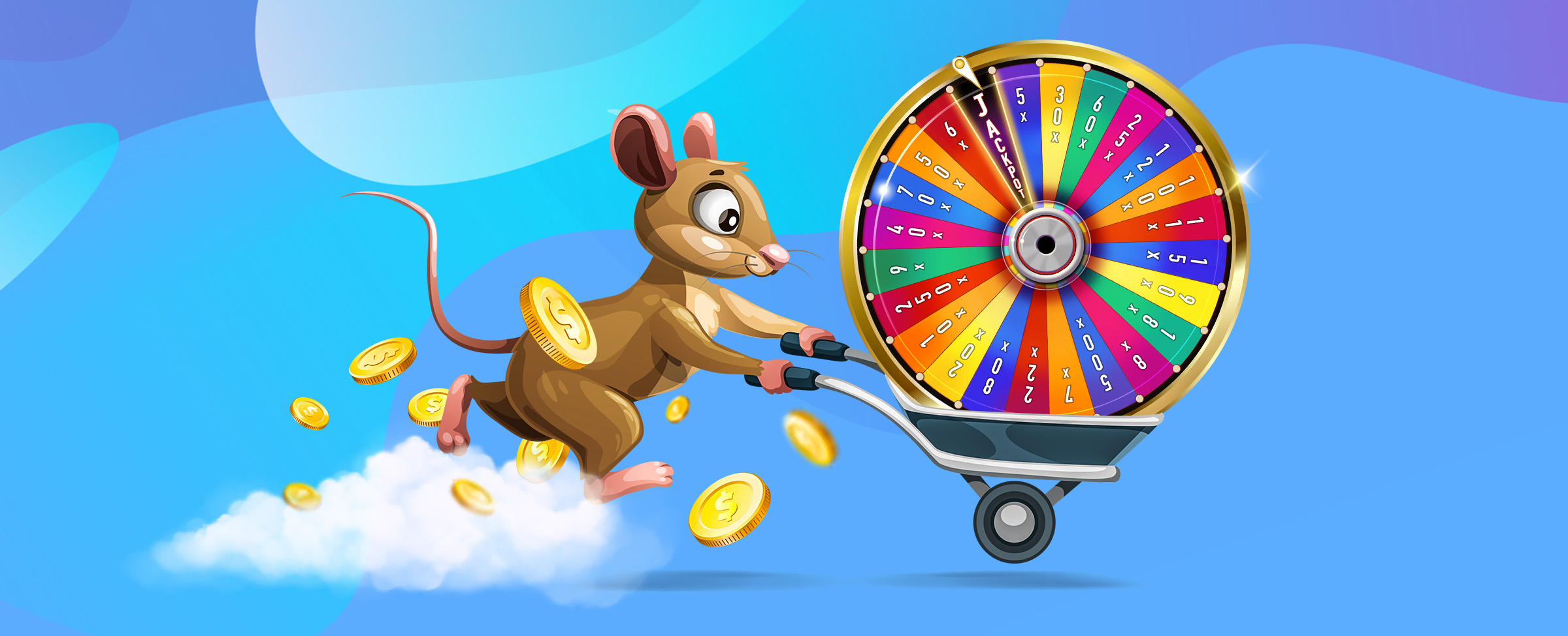 Reels and Wheels is similar to its XL sibling, only smaller, where a one-armed bandit plays with just three reels and one payline. Easy, and always reliable.