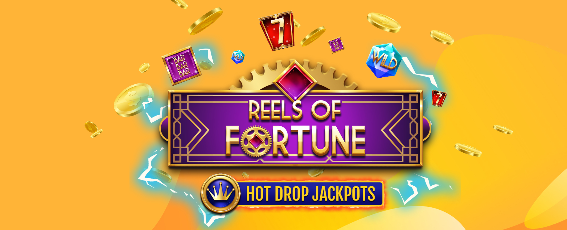 Play for three Hot Drop Jackpots in our new Reels of Fortune slot at SlotsLV!