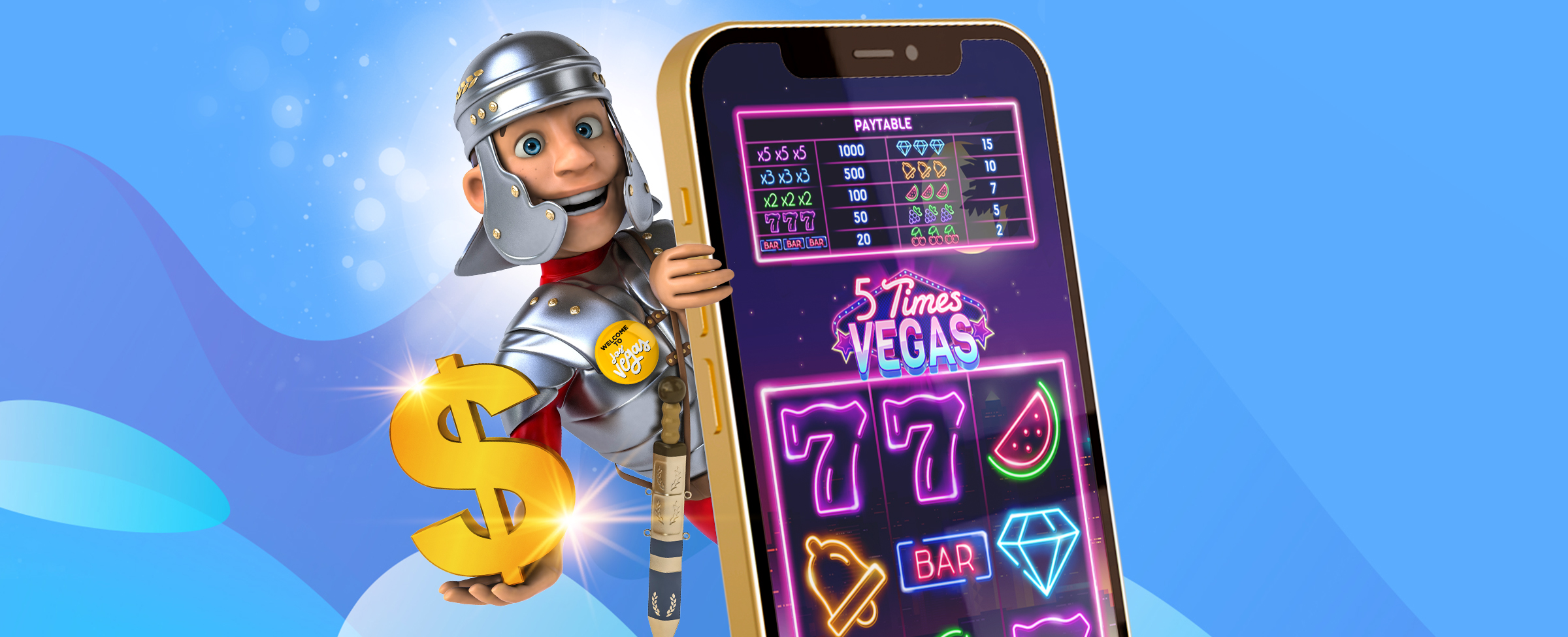 What’s hotter than a smashingly good time in Vegas? Why, four more times just like it, of course! Join the fun X5 in our sizzling slot game review of 5 Times Vegas.
