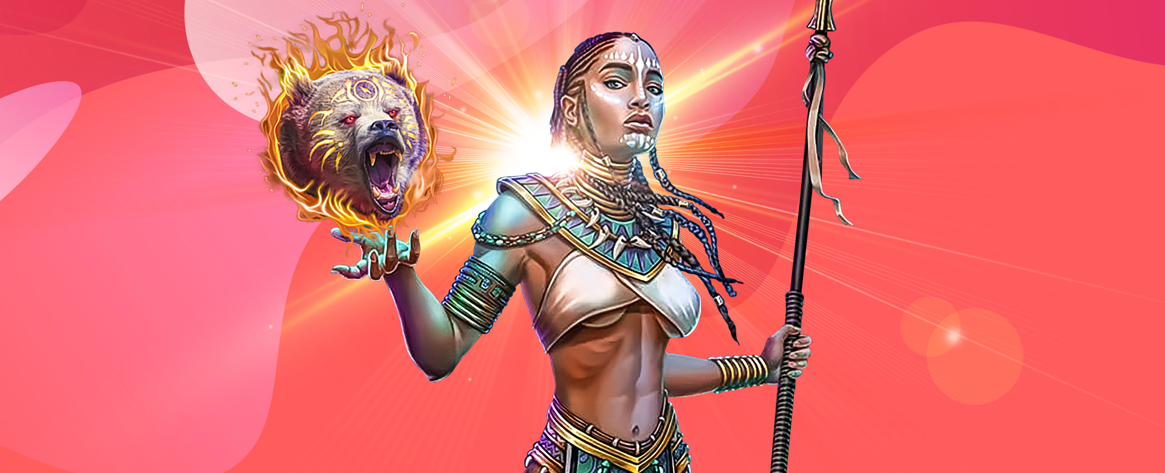 Mythical Woman from Mystic Wilds slot at SlotsLV Casino.